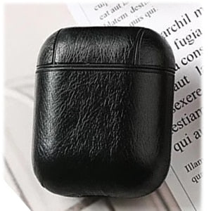 Luxury Earphone Case For Apple Airpods Strap Genuine Leather with Buttons Headphone Case