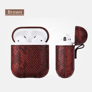 Leather Case For Apple Airpods 2 Strap PC+Leather Cover Cases with Buttons Leather Protective