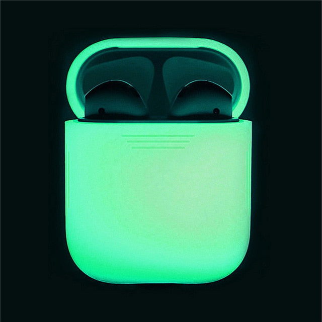 Silicone Shock Proof Protective Case Holder Shell Cover Glow in the Dark for Apple AirPods