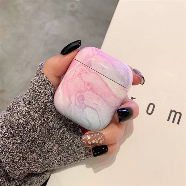 Marble Case For Apple Airpods Case Cute Earphone Hard Cover For Airpods