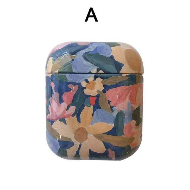 Shell Protective Case Cover  Flower Girl  Marble Pattern For Apple AirPods
