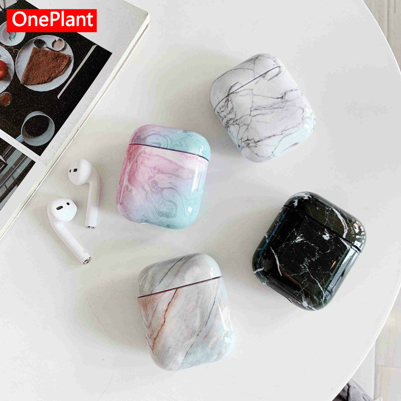 Marble Pattern Wireless Bluetooth Earphone Case For Apple AirPods Charging Headphones Cases
