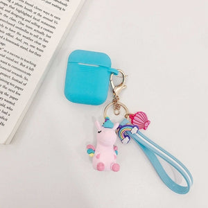 AirPods Case Cute With Keychain Unicorn /mini Candy Fruit Accessories Cases For Airpods