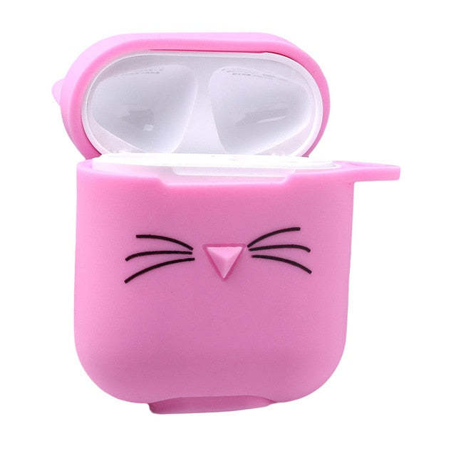 Creative Headphone Bag For Airpods Case Cute Lovely Cat Cartoon Protective Cover