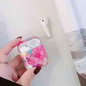 AirPods Case luxury Marble Dream Shell Pattern Cover Colorful Leopard Print Case Earphone Cover