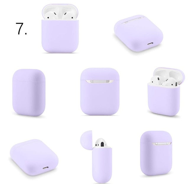 Slim Silicone Earphone Case For Apple Airpods Case Cover For AirPods Wireless Charging Box