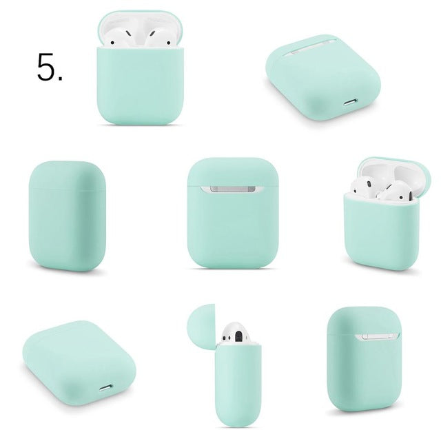 Slim Silicone Earphone Case For Apple Airpods Case Cover For AirPods Wireless Charging Box