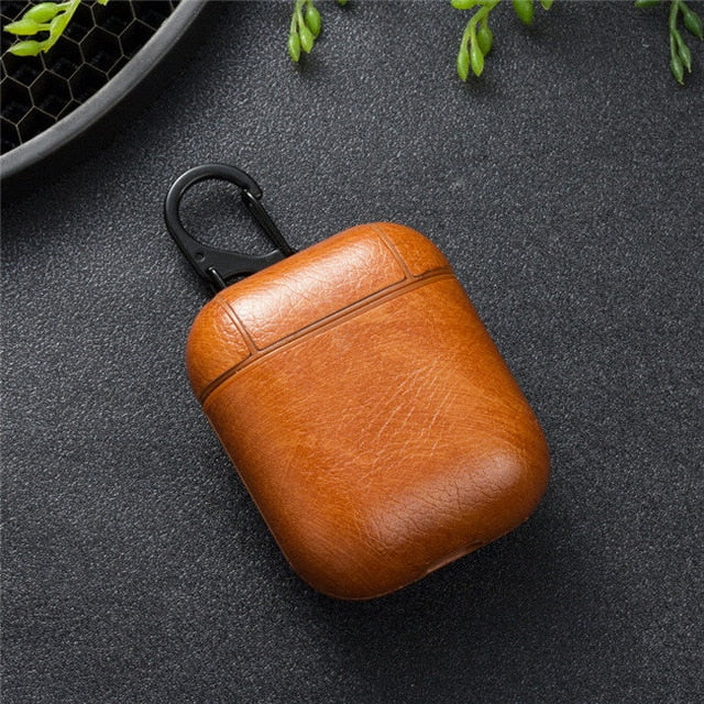 For Apple Airpods Strap PU Leather with Buttons Headphone Case Earphone Accessories
