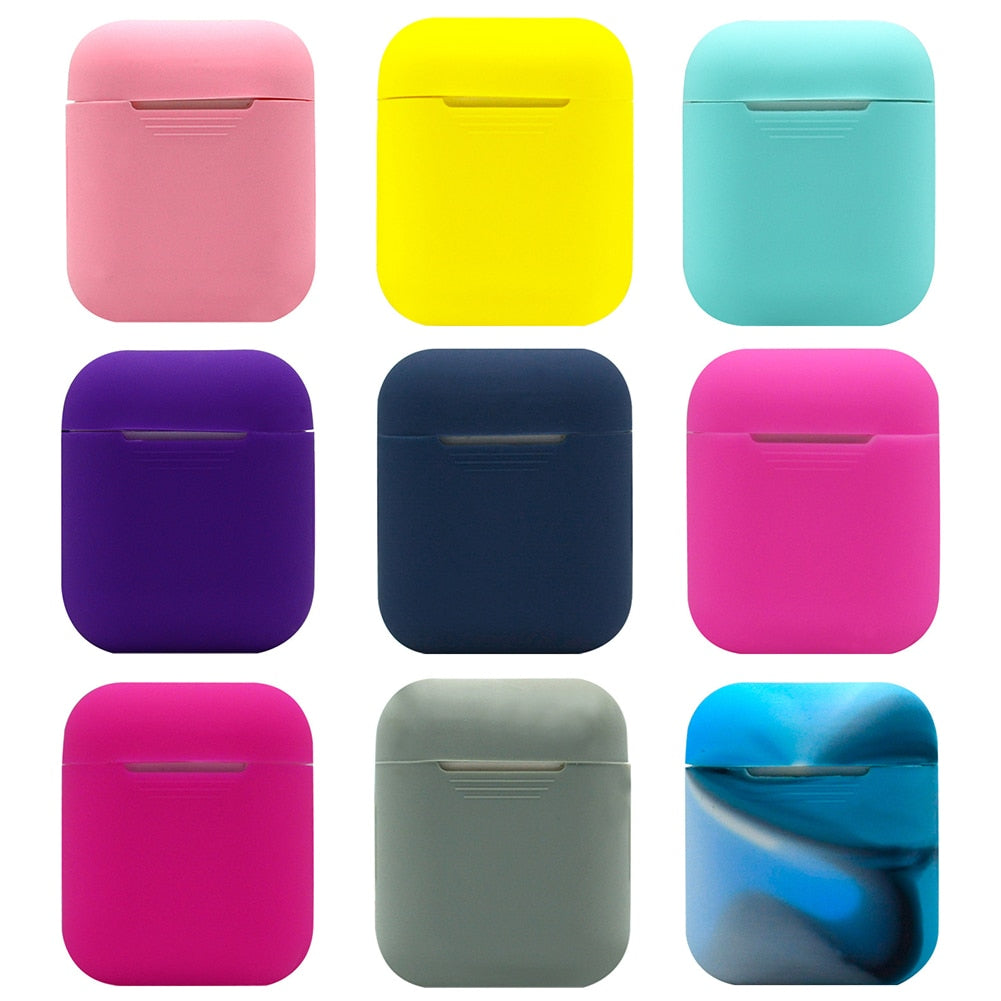 Earphone case For Apple Airpods Portable Silicone Strap Cover Case