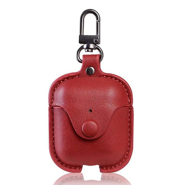 Headphone Case For Airpods Leather Case Luxury Genuine Cover For Apple AirPods