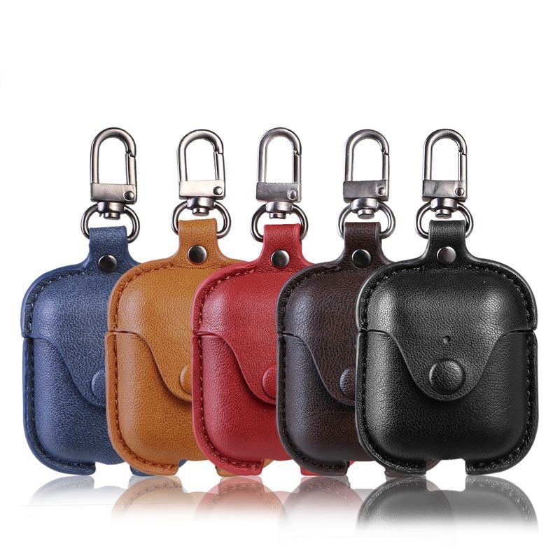 Apple Airpods 2 Accessories For iPhone AirPods Case Key Luxury Leather  Earphone Cover